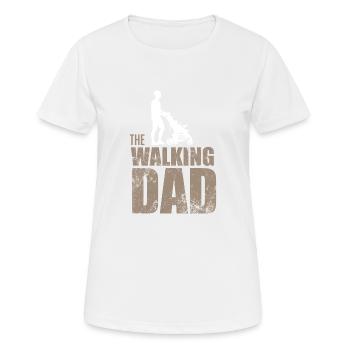 Funny walking dad gift - Women's Breathable T-Shirt - white - Front - AI Model Female 172 dark (172cm)