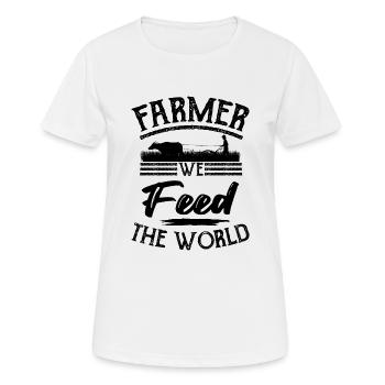 Agriculture agricole - T-shirt respirant Femme - blanc - Devant - AI Model Female 172 dark (172cm)