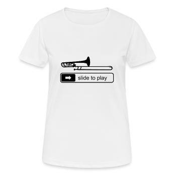 Posaune Posaunist Sprüche Spieler Lustig Geschenk - Frauen T-Shirt atmungsaktiv - Weiß - Vorne - AI Model Female 172 dark (172cm)