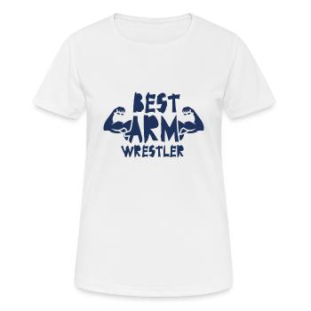 Bras de fer - T-shirt respirant Femme - blanc - Devant - AI Model Female 172 dark (172cm)