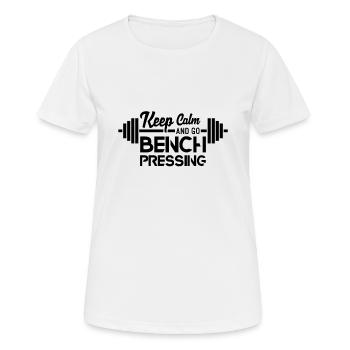 Bench Press Bench Press Bench Press Bench Press - Women's Breathable T-Shirt - white - Front - AI Model Female 172 dark (172cm)
