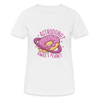 L’ASTRODONUT SWEET PLANET - T-shirt respirant Femme - blanc - Devant - AI Model Female 172 dark (172cm)