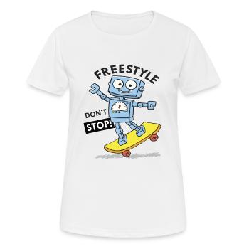 FREESTYLE N'ARRÊTEZ PAS - T-shirt respirant Femme - blanc - Devant - AI Model Female 172 dark (172cm)