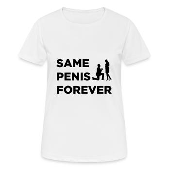 Célibataire Same Penis Forever mariage cadeau - T-shirt respirant Femme - blanc - Devant - AI Model Female 172 dark (172cm)
