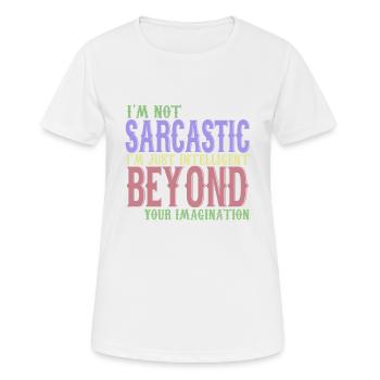 beyond your imagination - Women's Breathable T-Shirt - white - Front - AI Model Female 172 dark (172cm)