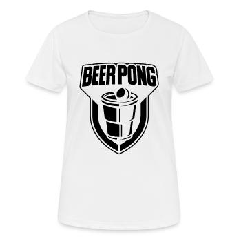 Beer Pong, geschenk bierpong trinkspiel alkohol - Frauen T-Shirt atmungsaktiv - Weiß - Vorne - AI Model Female 172 dark (172cm)