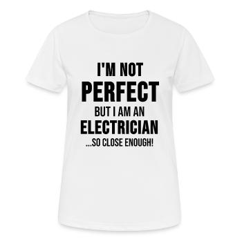 Electrician Electrical Engineering Electric Gift - Women's Breathable T-Shirt - white - Front - AI Model Female 172 dark (172cm)