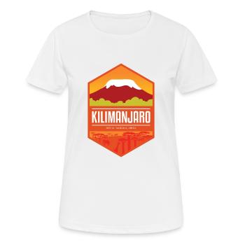 Kilimandjaro - Tanzanie Afrique - T-shirt respirant Femme - blanc - Devant - AI Model Female 172 dark (172cm)