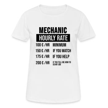 Mécanicien, artisan, plombier, salaire - T-shirt respirant Femme - blanc - Devant - AI Model Female 172 dark (172cm)