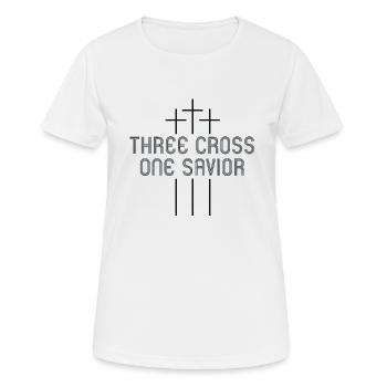 croix - T-shirt respirant Femme - blanc - Devant - AI Model Female 172 dark (172cm)