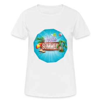 Paradise summer design gift - Women's Breathable T-Shirt - white - Front - AI Model Female 172 dark (172cm)