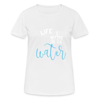 Croisière - Croisière - Croisière - Eau - T-shirt respirant Femme - blanc - Devant - AI Model Female 172 dark (172cm)