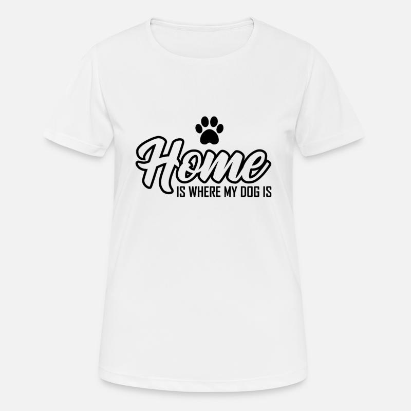 cane - Maglietta da donna traspirante - bianco