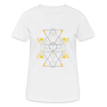 géométrie - T-shirt respirant Femme - blanc - Devant - AI Model Female 172 dark (172cm)