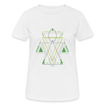 géométrie - T-shirt respirant Femme - blanc - Devant - AI Model Female 172 dark (172cm)