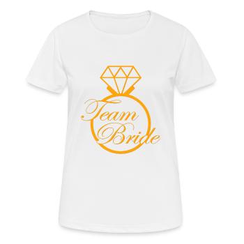 Équipe mariée - T-shirt respirant Femme - blanc - Devant - AI Model Female 172 dark (172cm)