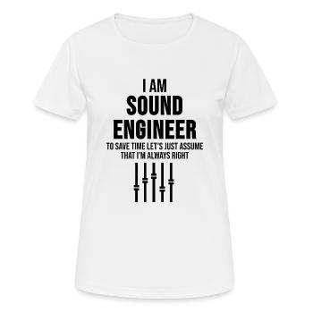 Tontechniker Mischpult Cooles Geschenk - Frauen T-Shirt atmungsaktiv - Weiß - Vorne - AI Model Female 172 dark (172cm)