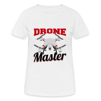Drone Master | Drone Pilot - Frauen T-Shirt atmungsaktiv - Weiß - Vorne - AI Model Female 172 dark (172cm)