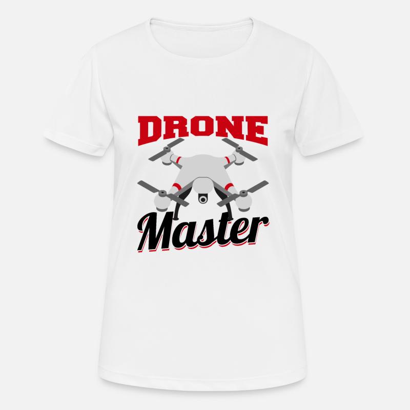 Drone Master | Pilote de drone - T-shirt respirant Femme - blanc