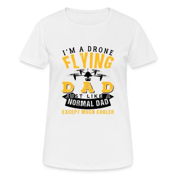 Cool Papa Volant De Drone - T-shirt respirant Femme - blanc - Devant - AI Model Female 172 dark (172cm)