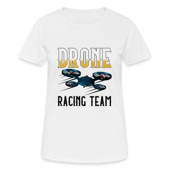 Drone Racing Team - T-shirt respirant Femme - blanc - Devant - AI Model Female 172 dark (172cm)