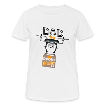 Dad The Drone Master - Frauen T-Shirt atmungsaktiv - Weiß - Vorne - AI Model Female 172 dark (172cm)