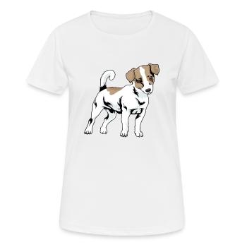 Jack Russel Terrier - Frauen T-Shirt atmungsaktiv - Weiß - Vorne - AI Model Female 172 dark (172cm)