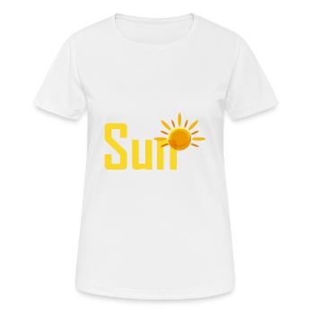 Sun - Women's Breathable T-Shirt - white - Front - AI Model Female 172 dark (172cm)