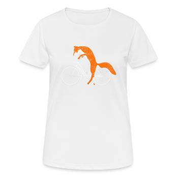 Fox funny Radl cadeau drôle - T-shirt respirant Femme - blanc - Devant - AI Model Female 172 dark (172cm)