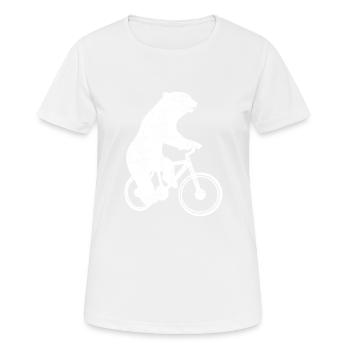 Bear bike funny Berlin Bern gift - Women's Breathable T-Shirt - white - Front - AI Model Female 172 dark (172cm)