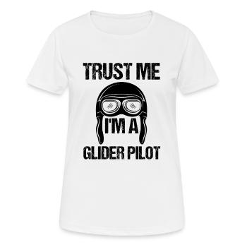 Segelflieger Segelflugzeug Gleiter Geschenk - Frauen T-Shirt atmungsaktiv - Weiß - Vorne - AI Model Female 172 dark (172cm)