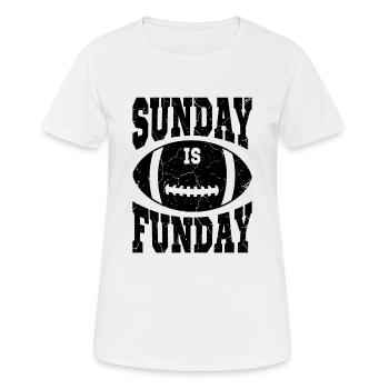 American Football - Frauen T-Shirt atmungsaktiv - Weiß - Vorne - AI Model Female 172 dark (172cm)