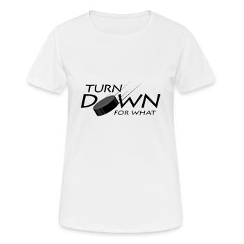 Eishockey - Frauen T-Shirt atmungsaktiv - Weiß - Vorne - AI Model Female 172 dark (172cm)