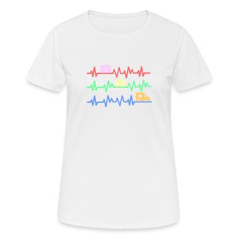 Rescue Service Emergency Call Sani Gift · Heartbeat - Women's Breathable T-Shirt - white - Front - AI Model Female 172 dark (172cm)