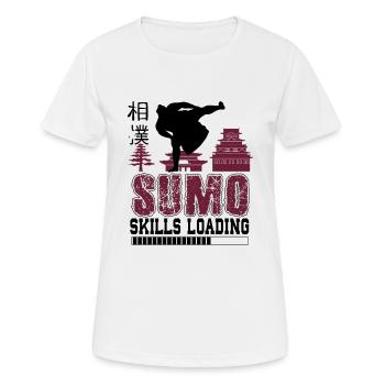 Sumo Skills Loading Japanes Wrestler Gift - Women's Breathable T-Shirt - white - Front - AI Model Female 172 dark (172cm)