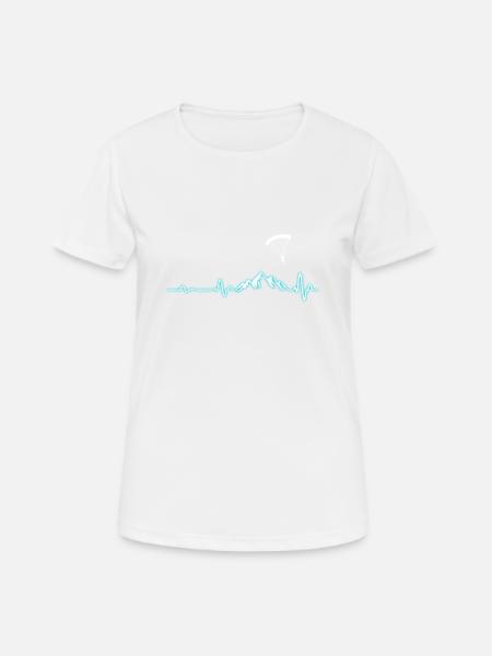 parachute heartbeat gift - Women's Breathable T-Shirt - white
