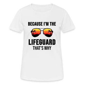 Bademeister Schwimmbad Freibad Sommer Geschenk - Frauen T-Shirt atmungsaktiv - Weiß - Vorne - AI Model Female 172 dark (172cm)