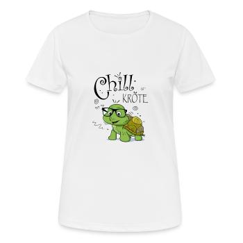 Lustige Schildkröte Chillkröte T-shirts Geschenk - Frauen T-Shirt atmungsaktiv - Weiß - Vorne - AI Model Female 172 dark (172cm)