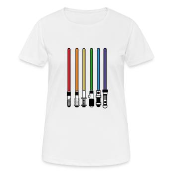CSD Gay Regenbogen Schwul Lesbisch Geschenk - Frauen T-Shirt atmungsaktiv - Weiß - Vorne - AI Model Female 172 dark (172cm)