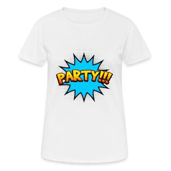 Cartoon Comic Style - Party!!! - Frauen T-Shirt atmungsaktiv - Weiß - Vorne - AI Model Female 172 dark (172cm)