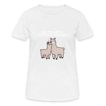 Cute baby alpaca gift - T-shirt respirant Femme - blanc - Devant - AI Model Female 172 dark (172cm)