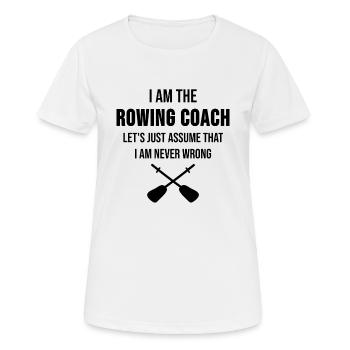 Rudern Ruderer Rudersport Trainer Geschenk - Frauen T-Shirt atmungsaktiv - Weiß - Vorne - AI Model Female 172 dark (172cm)