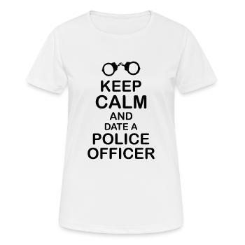 police - T-shirt respirant Femme - blanc - Devant - AI Model Female 172 dark (172cm)