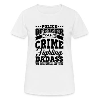 police - T-shirt respirant Femme - blanc - Devant - AI Model Female 172 dark (172cm)