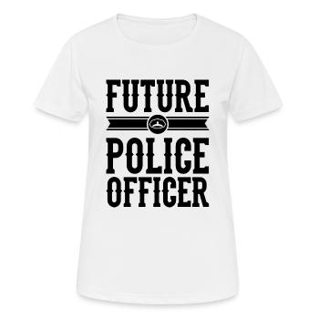 police - T-shirt respirant Femme - blanc - Devant - AI Model Female 172 dark (172cm)