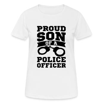 police - T-shirt respirant Femme - blanc - Devant - AI Model Female 172 dark (172cm)