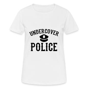 police - T-shirt respirant Femme - blanc - Devant - AI Model Female 172 dark (172cm)