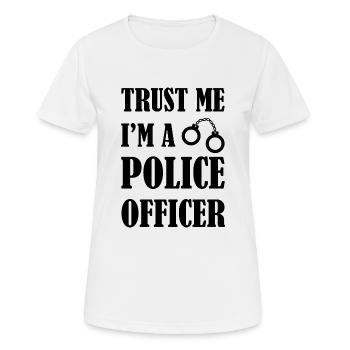 police - T-shirt respirant Femme - blanc - Devant - AI Model Female 172 dark (172cm)