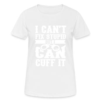 police - T-shirt respirant Femme - blanc - Devant - AI Model Female 172 dark (172cm)