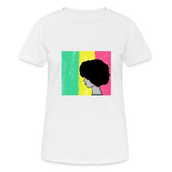 Cadeau de salsa femme afro-latina et fière des mères pour la fête des mères - T-shirt respirant Femme - blanc - Devant - AI Model Female 172 dark (172cm)